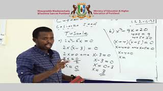 Fasalka 8aad Xisaab Somali Version Chapter 6 Lesson 5 Full HD [upl. by Noreik]