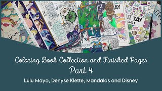 Coloring Book Collection and Finished Pages Part 4 [upl. by Coster586]