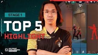 TOP 5 VCT Challengers SEA Split 3  Stage 1 [upl. by Eelahc305]