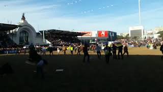 Activistas veganos intervinieron en La Rural y fueron echados por gauchos [upl. by Wallach239]