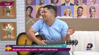 Santa Catarina canta Joinvilense Gabriela Ferreira chega à final do festival sertanejo [upl. by Aerdnuahs]