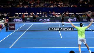 Ivo Karlovic vs Marin Cilic  Super Shoot Out  IPTL 2015  Court Level View [upl. by Sallyann]