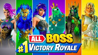 Winning With EVERY GOD BOSS in Fortnite [upl. by Myrlene474]