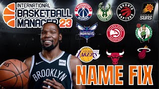 🏀 IBM23 Real Name Fix  How to get NBA teams logos amp player faces International Basketball Manager [upl. by Ulrich]