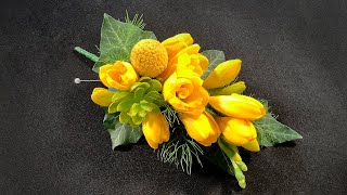 How To Make A Ladies Freesia Corsage For Special Occasion [upl. by Feetal]