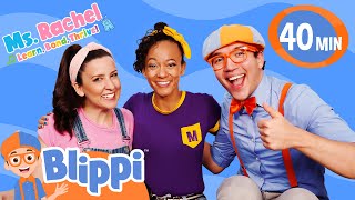 🎶 Blippi Meekah and Ms Rachels Musical Day 🎶  Blippi Music Compilation  Preschool Learning [upl. by Aleen513]