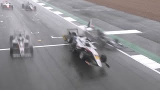 British F4 2024  Silverstone Race 2  Big Start Crash [upl. by Veradia309]