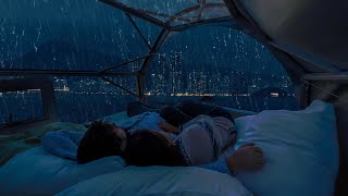 Calming Rain on Cabin Car– Fall Asleep Fast with Gentle Thunder and Night Ambiance ASMR 🌧️💤 [upl. by Enirehs]