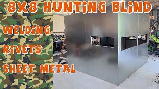 Sheet Metal Fabrication on the 8X8 Deer Blind Build  Hunting Blind  Ep 4 [upl. by Boarer]