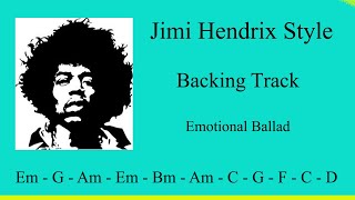 Jimi Hendrix Style Emotional Ballad Backing Track [upl. by Knipe]