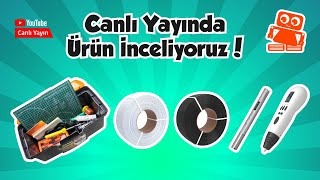 Canlı Yayında Ürün İnceliyoruz… TinyLab ECO Filament 3D Kalem Modelleri El Aletleri Seti [upl. by Aniri]