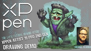 XPPen Artist Pro 19Gen 2 review by an artist with demo [upl. by Mcripley]