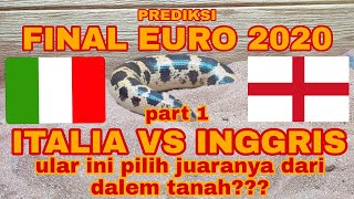 FINAL  PREDIKSI ITALIA VS INGGRIS EURO 2020  ULAR INI MEMILIH JUARANYA DARI DALAM PASIR [upl. by Borg851]