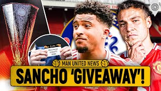 LIVE Europa League Draw Sancho Update  Man United News [upl. by Aleina]