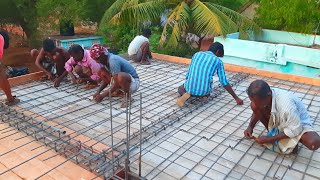 Roof ConstructionAmazing with 245×275 Size house roof Iron rod installation and fastest way [upl. by Malaspina]