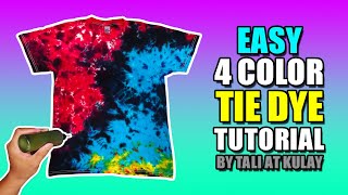 Easy 4 Color Tie Dye Pattern Design  Pinoy Version [upl. by Macario]