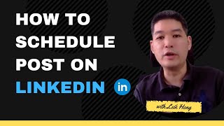 How to Schedule Post on LinkedIn  Personal  Company Profile [upl. by Eradis]