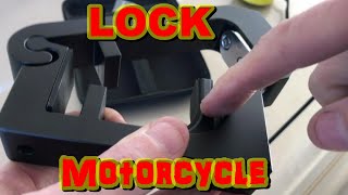 TUKEIRT MOTORCYCLE LOCK Adjustable AntiTheft Moped Scooter MX ATV Vehicle Key locking Device [upl. by Nahtal]