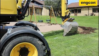 Yanmar B110W with engcon Tiltrotator [upl. by Aromas]