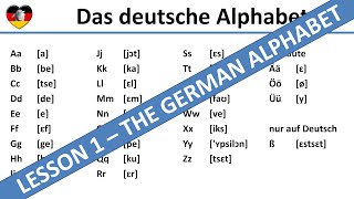 The German Alphabet  Learn German Lesson 1  Complete A1B1 Course  deutsches Alphabet [upl. by Hutson]