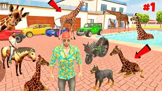 Franklin Se Giraffe Liya Part 1  Indian Theft Auto  Indian Bikes Driving 3d  New Update [upl. by Lidstone]