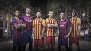 Nouveaux maillots 20132014 du FC Barcelone par Nike [upl. by Lydie987]