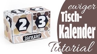 Tutorial Ewiger Tischkalender  Perpetual Calendar aus Papier  DEUTSCH [upl. by Akela]