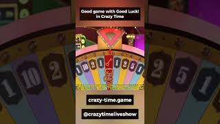 Good game with Good Luck crazytimelivestream crazytime50x shortsvideo [upl. by Auroora199]