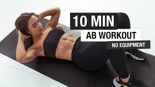 10 MIN AB WORKOUT No Equipment [upl. by Minardi787]