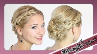 HOCHSTECKFRISUR für mittellange Haare mit Dfashion  MayBePerfect [upl. by Genisia]