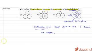 Which of the following figures represets the crosssection of an octahedral site [upl. by Gnap837]