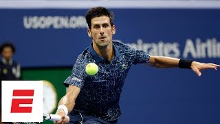 2018 US Open highlights Novak Djokovic defeats Tennys Sandgren in Round 2  ESPN [upl. by Yarahs]