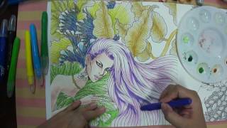 Coloring Book Tips amp Tricks How to Color with Gelatos amp Smoothies Aquarelle Crayons SUPER EASY [upl. by Lewison]