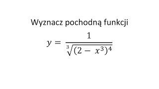 Pochodna funkcji jednej zmiennej cz40 Krysicki Włodarski przykład 679 Pochodna złożona [upl. by Lenhart]