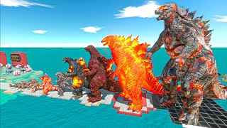 EVOLUTION of Lava Fire GODZILLA Size Comparison VS King Ghidorah  Mechagodzilla  KING KONG  ARBS [upl. by Auqcinahs853]