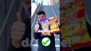 Hot Cheetos vs Takis Drop Test [upl. by Nothsa993]