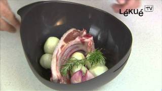 Lékué TV  Steam Roaster  Recipe Roasted rosemary lamb chops [upl. by Christine]