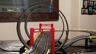 Slot Car Racing Track setup w2 loops [upl. by Lilaj]