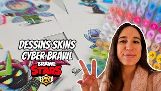 Brawl Stars  Dessin des SKINS de la saison CYBER BRAWL Charlie Larry amp Lawrie Fang Béa amp Brock [upl. by Glyn]