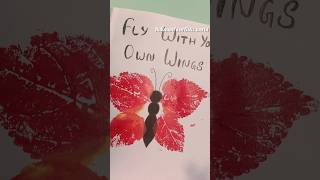 Diy leaf print butterfly 🦋🌸✨💝☘️🪴 trending diy youtube [upl. by Dorrie]