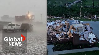 Tennessee storms Floods tornado and quotgolfballsizedquot hail wreak havoc [upl. by Eltsyek]