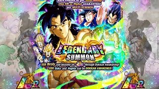 AM I SEEING DOUBLE LEGENDARY RARE BROLY SUMMONS DBZ DOKKAN BATTLE WOOOT [upl. by Harahs]