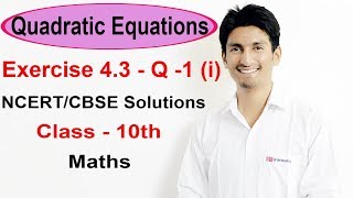 Exercise 43 Question 1 i  Quadratic Equations NCERTCBSE Solutions for Class 10th Maths [upl. by Aiouqes918]