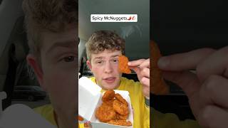 Eating McDonald’s NEW Spicy McNuggets Food Hack [upl. by Pirbhai565]