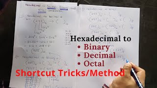 Hexadecimal to Decimal Binary amp Octal in Hindi  Digital Electronics Number system [upl. by Oinoitna388]