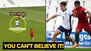 Harry Amass crazy skills as inverted fullback against Portugal U18 in last night game  Man Utd News [upl. by Chic]