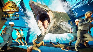 MOSASAURUS BREAKS VIEWING DOME  Jurassic World Evolution 2 Prehistoric Marine Species DLC Update [upl. by Ahseila]