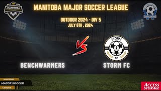 June 8th WSF Div 5 Benchwarmers vs Storm FC [upl. by Zetnas]