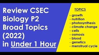 CSEC Biology Broad Topics Free Crash Course [upl. by Edrahs]