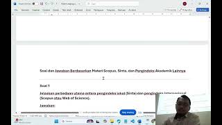 Modul Materi Perkuliahan Scopus Sinta dan Pengindeks Akademik Lainnya [upl. by Ellened]